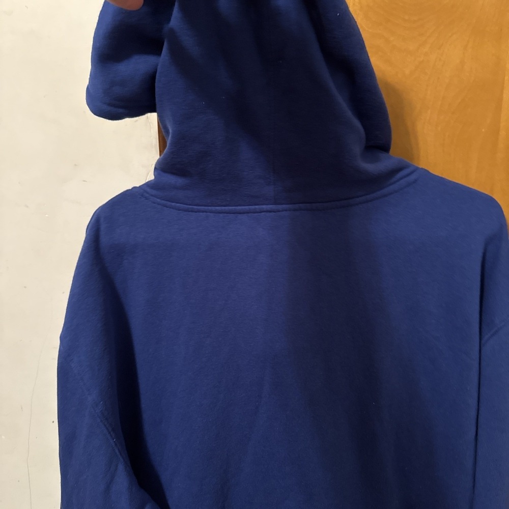 NBA UNK New York Knicks Hoodie Blue Embroidered Basketball Sweatshirt size Large - Picture 13 of 16